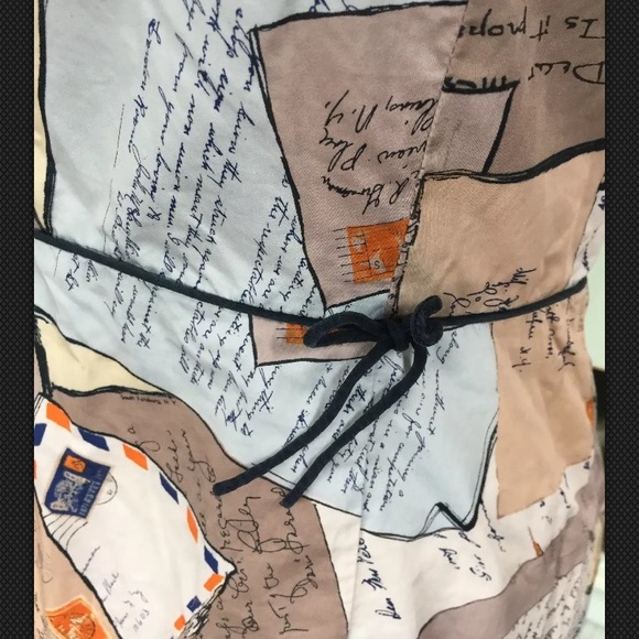 J Crew 8/6 Letter Postcard Print Strapless Dress - Picture 2 of 9